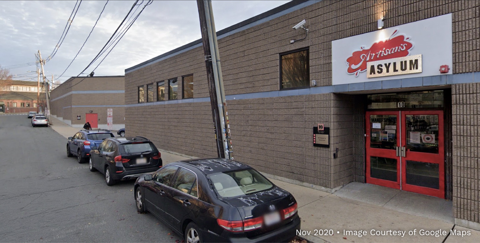 10 Tyler Street during the Artisans Asylum era, November 2020